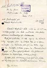 Entwurf, handschriftl., v. 30. Januar 1945, hier: Vorderseite - AEK, Gen. II 23.23a, 4. 